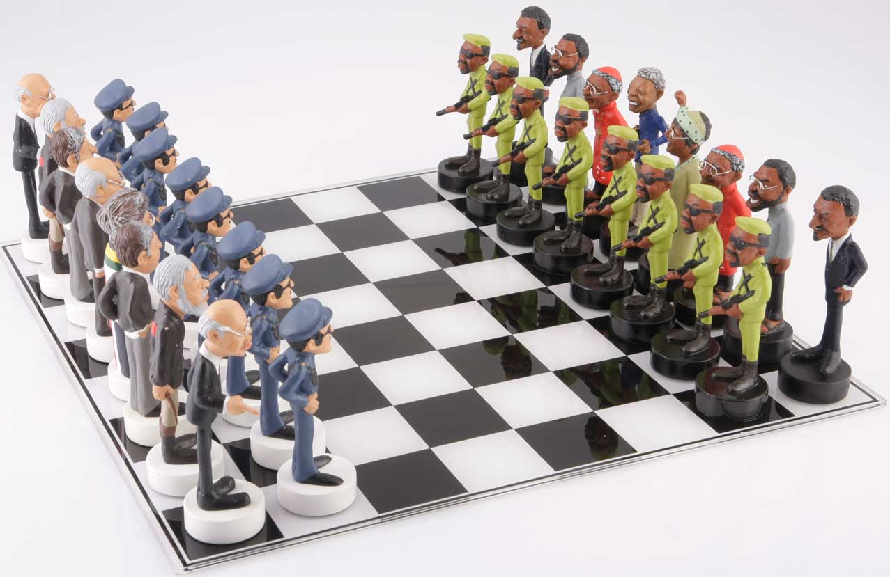 1996 The Old vs New South African Parliament Chess Set The limited