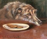 Biscuits. Oil on Panel, Supplied framed. Image area 10" x 12".  Mick Cawston