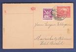 Czechoslovakia 1921  20 Filler Postal Stationery Card uprated 30 Filler adhesives, used Marienbad.