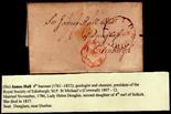 Scotland - 1818 EL London/Edinburgh  To Sir James Hall (4th Baronet), Paid in Red, Willcocks 110.