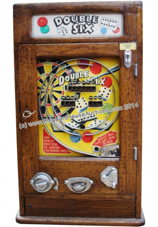 Oliver Whales Double Six Allwin Coin Operated Slot Machine