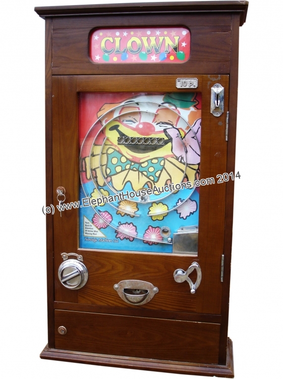 Clown Allwin Coin Operated Slot Machine