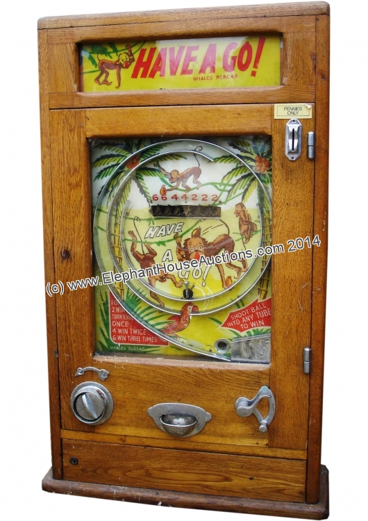 Oliver Whales HaveAGo Allwin Coin Operated Slot Machine