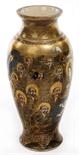 A FINE JAPANESE SATSUMA VASE,
Meiji period (1868-1912), of baluster form, finely painted in gilt and