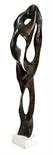 A NATURAL IRISH BOG OAK COMPOSITION, on marble base, 47in (120cm)h. (1)