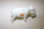 A JAPANESE PORCELAIN BLANC DE CHINE MODEL OF AN ELEPHANT, 
20th century, 8in (20cm). (1)