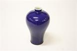 A CHINESE BALUSTER SHAPED COBALT VASE, 
with short circular neck, 11.5in (29cm). (1)