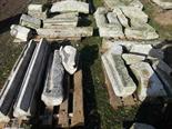 A QUANTITY OF EARLY 19TH CENTURY GRANITE CORNICES, 
including cornerstones, approx 23 sections (64ft