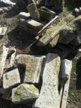 A LARGE QUANTITY OF CUT GRANITE SECTIONS contained on three pallets. (18)