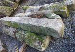 FOUR SECTIONS OF CUT GRANITE, probably cornice sections. (4)