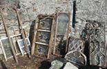 SIXTEEN ASSORTED IRON GOTHIC STYLE WINDOW SASHES,
each either astragal glazed or diamond glazed,