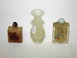 A CHINESE INSIDE DECORATED SNUFF BOTTLE,
4in (10cm); together with another smaller snuff bottle