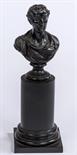 A 19TH CENTURY BRONZE BUST, 
The Duke of Wellington,  head and shoulders, on a cylindrical column