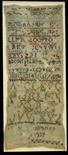 A 19TH CENTURY NEEDLEWORK SAMPLER, 
indistinctly signed Johnston 1839, worked with alphabet and