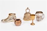 A LARGE COLLECTION OF MISCELLANEOUS BRASS, 
Comprising numerous ornaments, bells, an electric