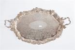 A silver plated two handled serving tray, 24in (81cm). (1)