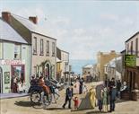 KEN O' NEIL (B.1967), 
Main Street, Tramore, A Retrospective View, O.O.C, 26in (66cm)h x 32in (