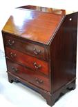 An Edwardian mahogany bureau, width 92cm.