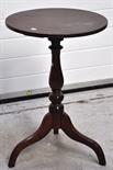 A George III mahogany tilt top side table, diameter 38cm.