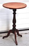 A late George III mahogany occasional pedestal table, diameter 45cm.