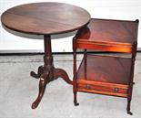 A George III mahogany occasional table, the two piece circular top above ring turned central