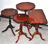 A tea trolley, nest of tables and a further tripod occasional table (3).