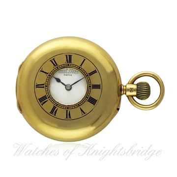 AN 18K SOLID GOLD ENGLISH HALF HUNTER POCKET WATCH BY EDWARD F ASHLEY CLARKENWELL CIRCA 1897 D: