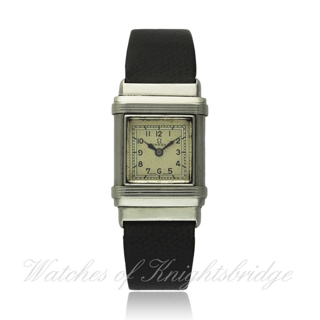 A RARE GENTLEMAN`S STAINLESS STEEL OMEGA MARINE WRISTWATCH CIRCA 1930s REF. 9392492 THE FIRST
