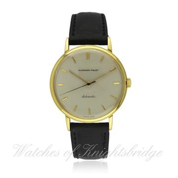 A FINE GENTLEMAN`S 18K SOLID GOLD AUDEMARS PIGUET AUTOMATIC WRISTWATCH CIRCA 1980s, REF. 10590 D: