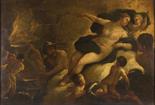 napoletan school, follower of luca giordano Venus sort workshop of Vulcan Arms for Aeneas oil on