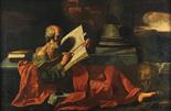 caravaggesco, circle of lionello spada St. Jerome translated the Bible oil on canvas 160 x 120 cm