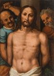 Callisto Piazza ( attr. ) 1500- 1561 Christ at the column oil on board 48,5 x 34,5 cm expertise