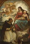 Venetian school Sketch with the Madonna and child and a Dominican Saint oil on canvas 32 x 45 cm
