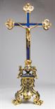 Florentine masters crucifix Gilded bronze, silver and lapis lazuli H 74,4 cm second half of the