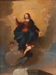 Neapolitan school The Vergine assunta oil on copper 25,5 x 32,5 cm The frist half of eighteenth