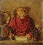 Follower of Albrecht Durer St. John the Evangelist oil on copper 10 x 10 cm the second half of the
