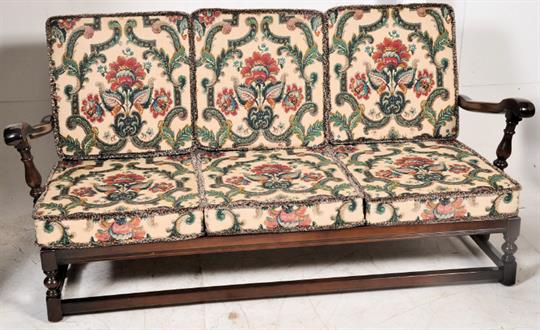 An Ercol Sofa Settee Daybed In The Jacobean Revival Style Having