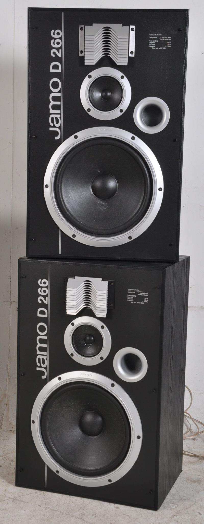 A pair of Jamo D266 speakers 