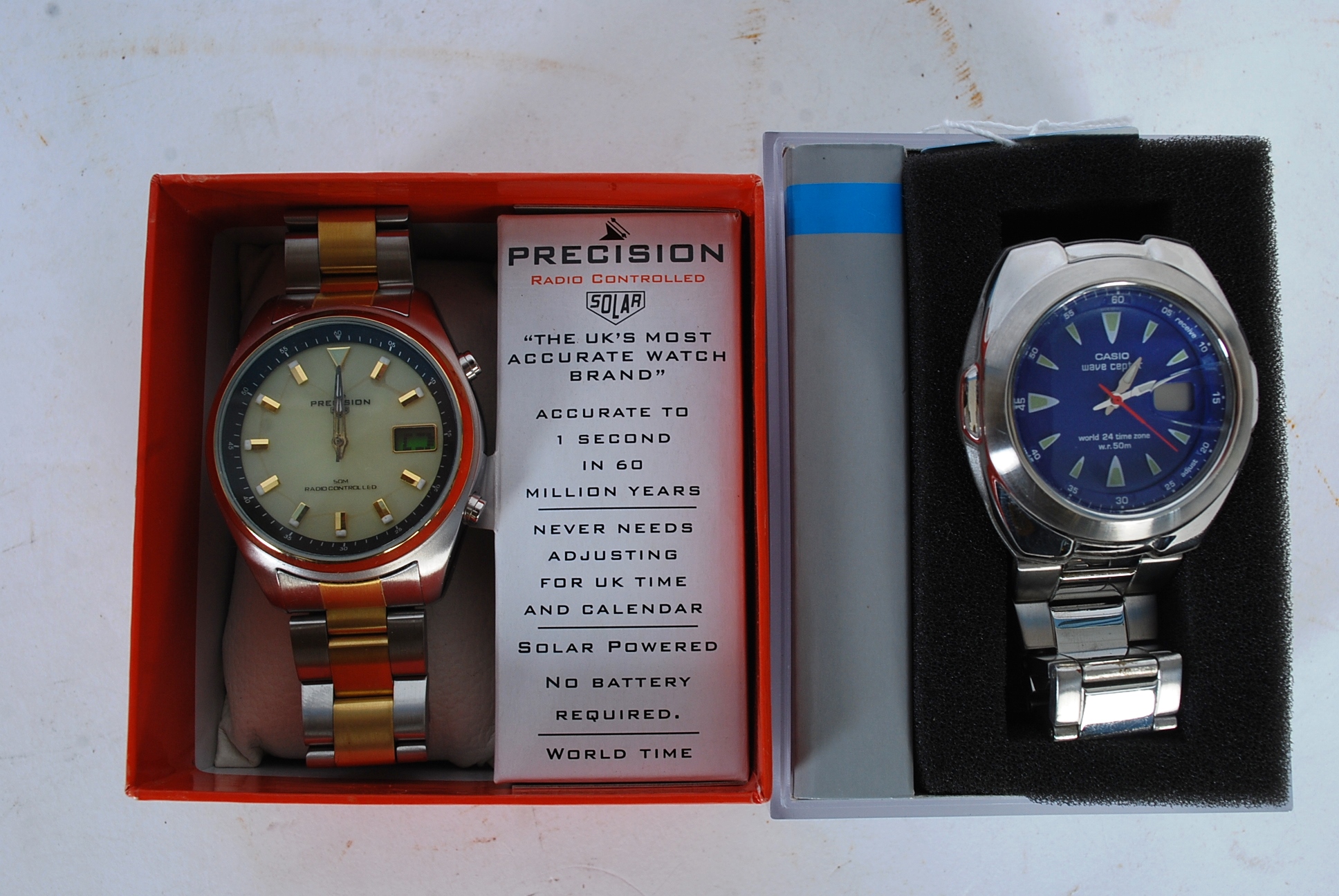 precision solar powered radio controlled watch