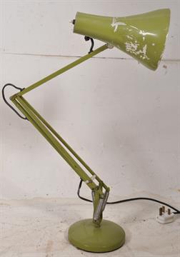 green anglepoise lamp