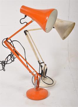 orange anglepoise lamp