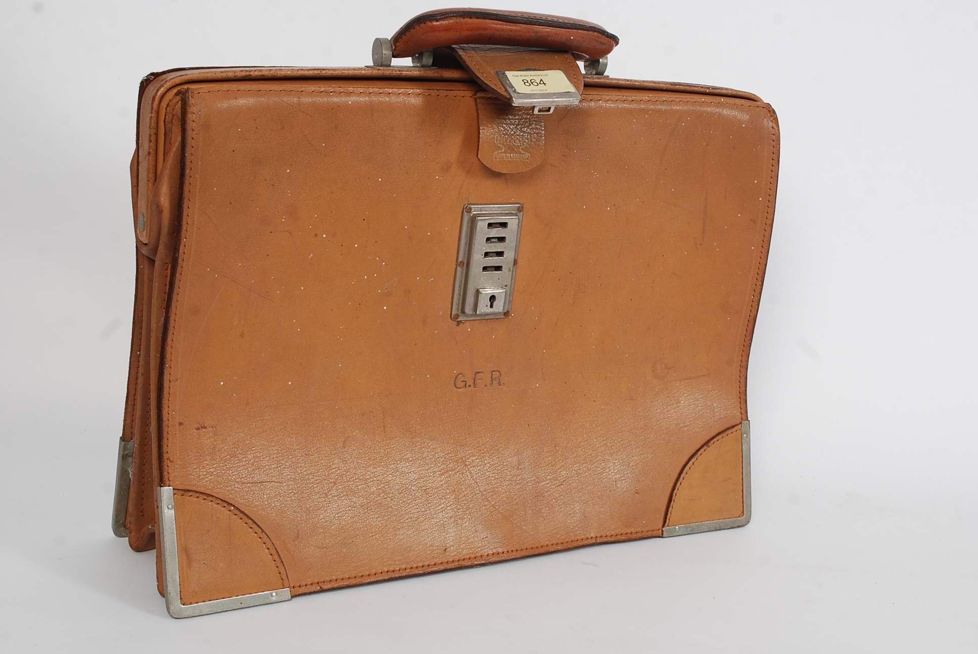 briefcase with initials