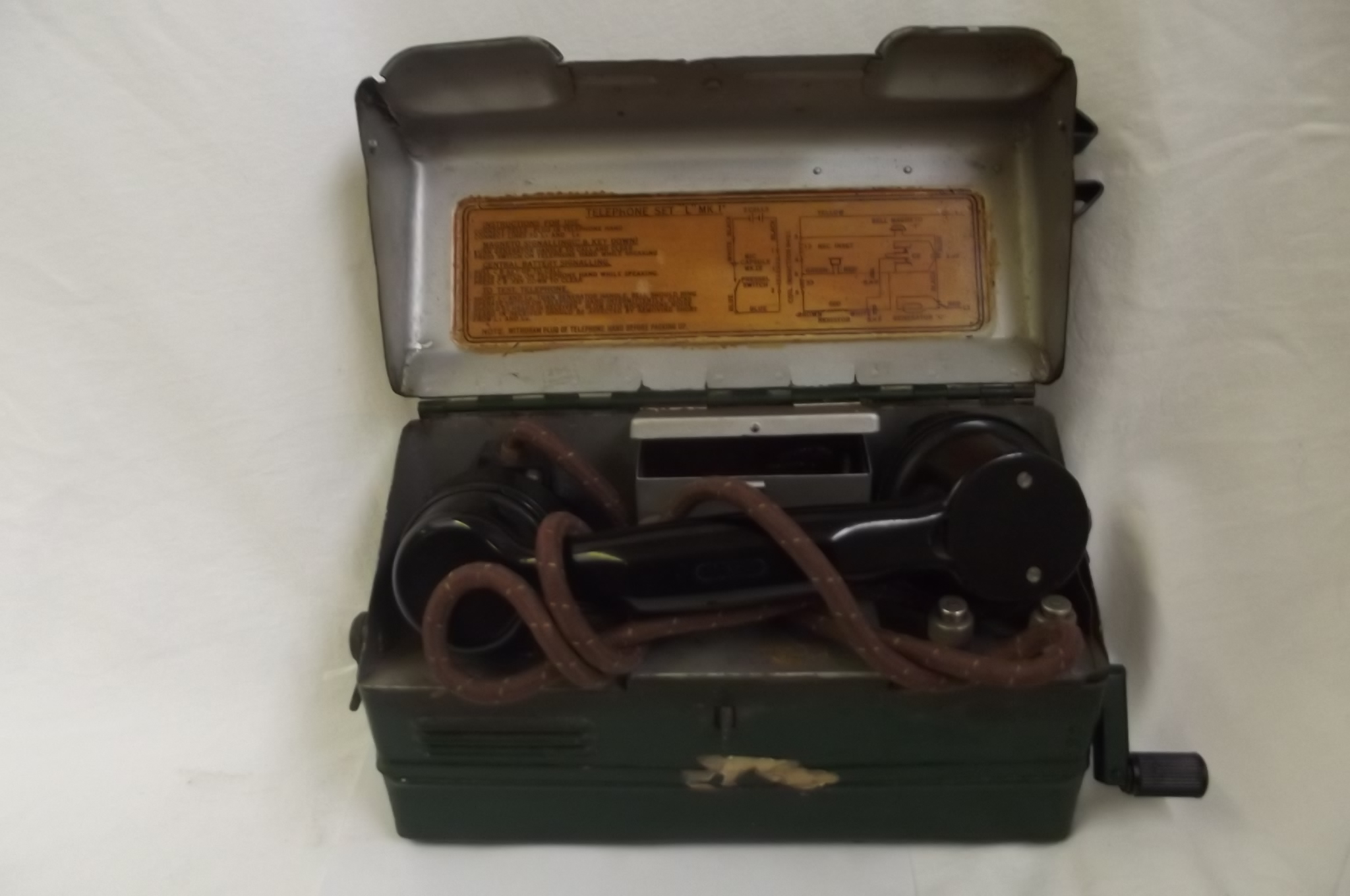 A Second World War military field telephone set "L" "MK.1" of standard