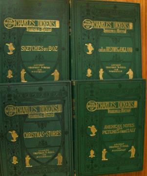 charles dickens lot of four the works of charles dickens household the works of charles dickens household edition