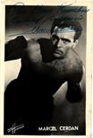CERDAN MARCEL: (1916-1949) French Boxer, World Middleweight Champion 1948-49. Rare vintage signed