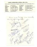 SPANISH FOOTBALL: An 8vo sheet of plain notepaper individually signed in blue fountain pen inks by