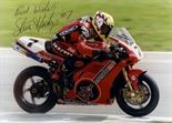 MOTORCYCLING: Carl Fogarty (1965- ) British Motorcycle Racer, World Superbike Champion 1994, 1995,