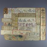 A COLLECTION OF FOLIOS: Mongolia, 19th century ink and watercolour on paper, each of long