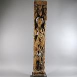 AN ARCHITECTURAL STRUT: Nepal, 16th/17th century Depicting Padmapani standing under a tree, an