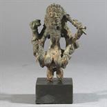 BRONZE FIGURE OF CHAMUNDA: Nepal, 17th/18th century The emancipated female deity with primary hands